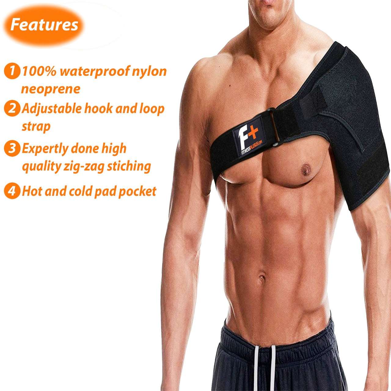 Shoulder Support Brace in Pakistan – Fitness Plus Adjustable Strap for Rotator Cuff, Dislocation & Sport Gym Injury Recovery"