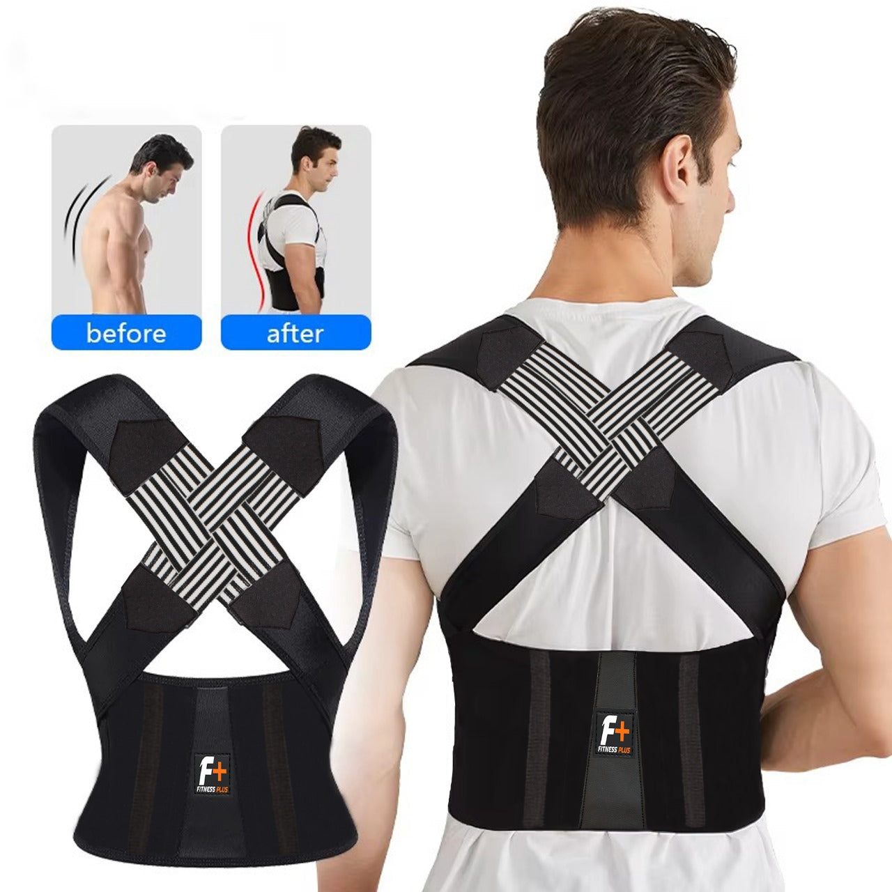 Fitness Plus Posture Corrector – Relieves Back Pain & Improves Alignment