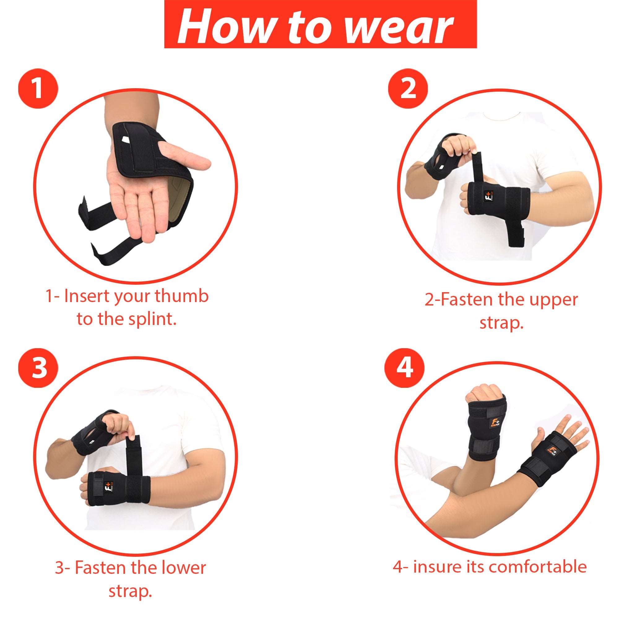 Wrist Hand Splint Flexible Support Brace