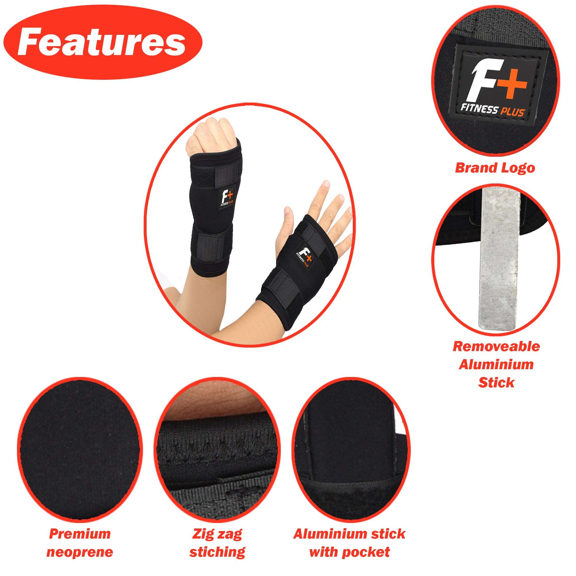 Wrist Hand Splint Flexible Support Brace