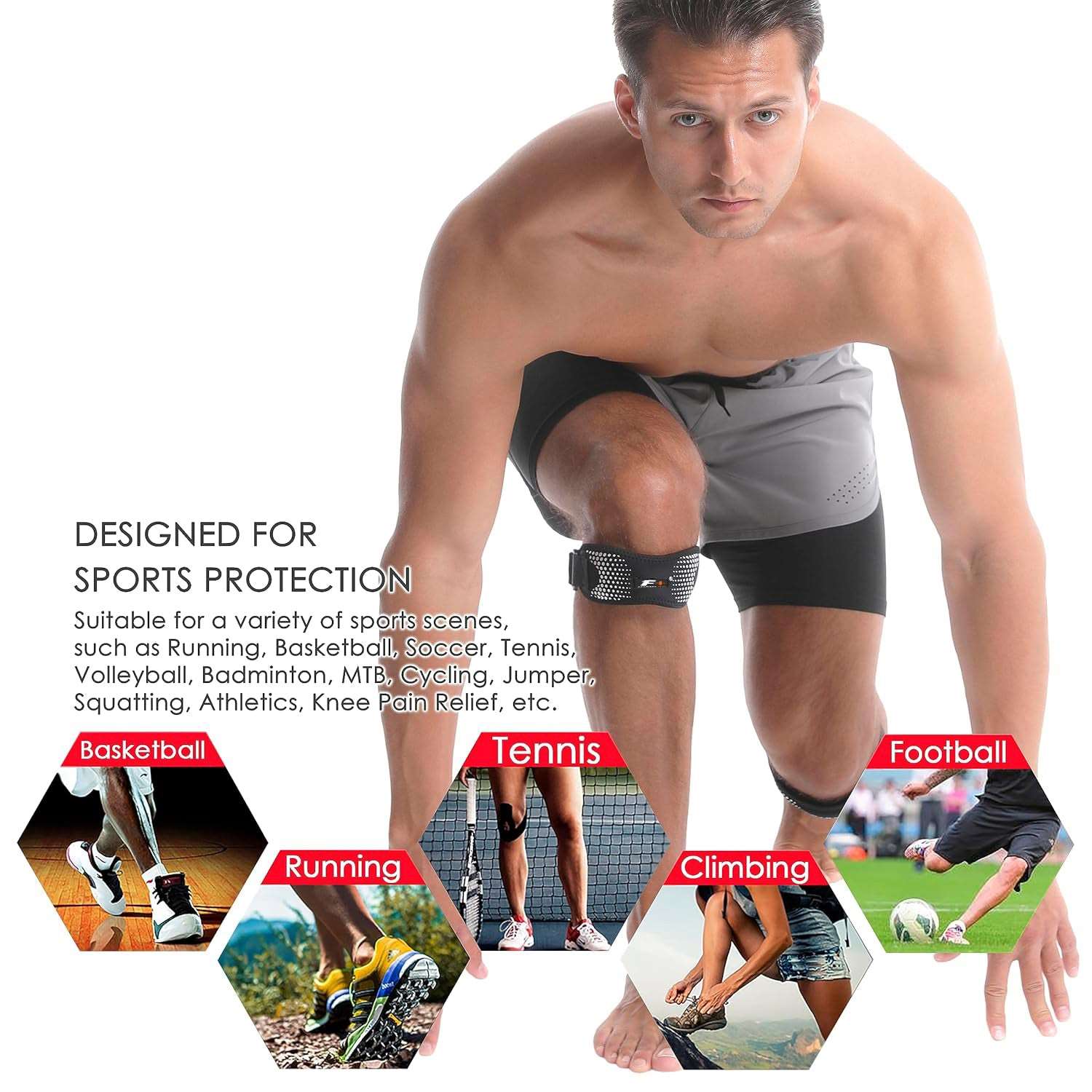 Adjustable Tennis Knee Sports braces