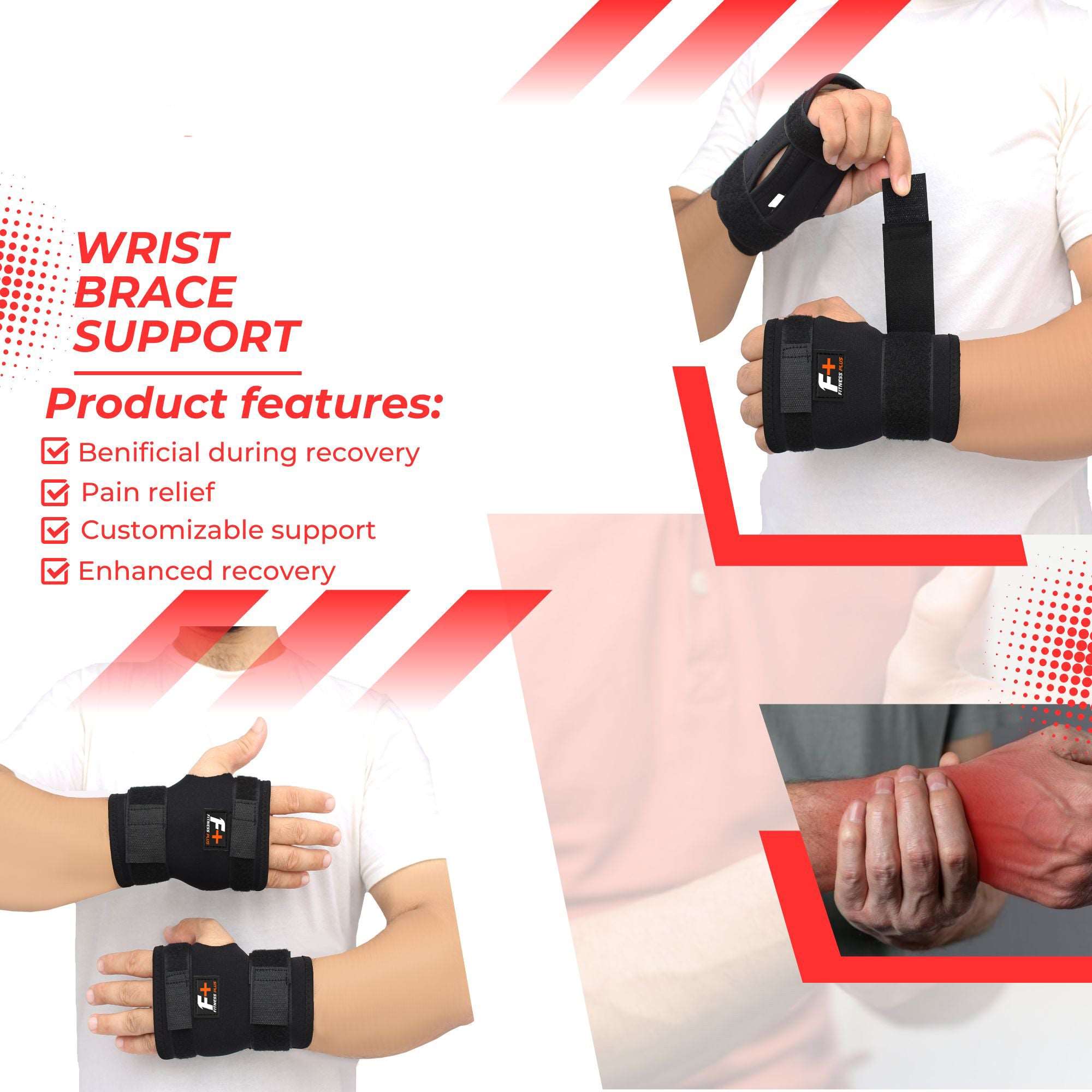 Wrist Hand Splint Flexible Support Brace