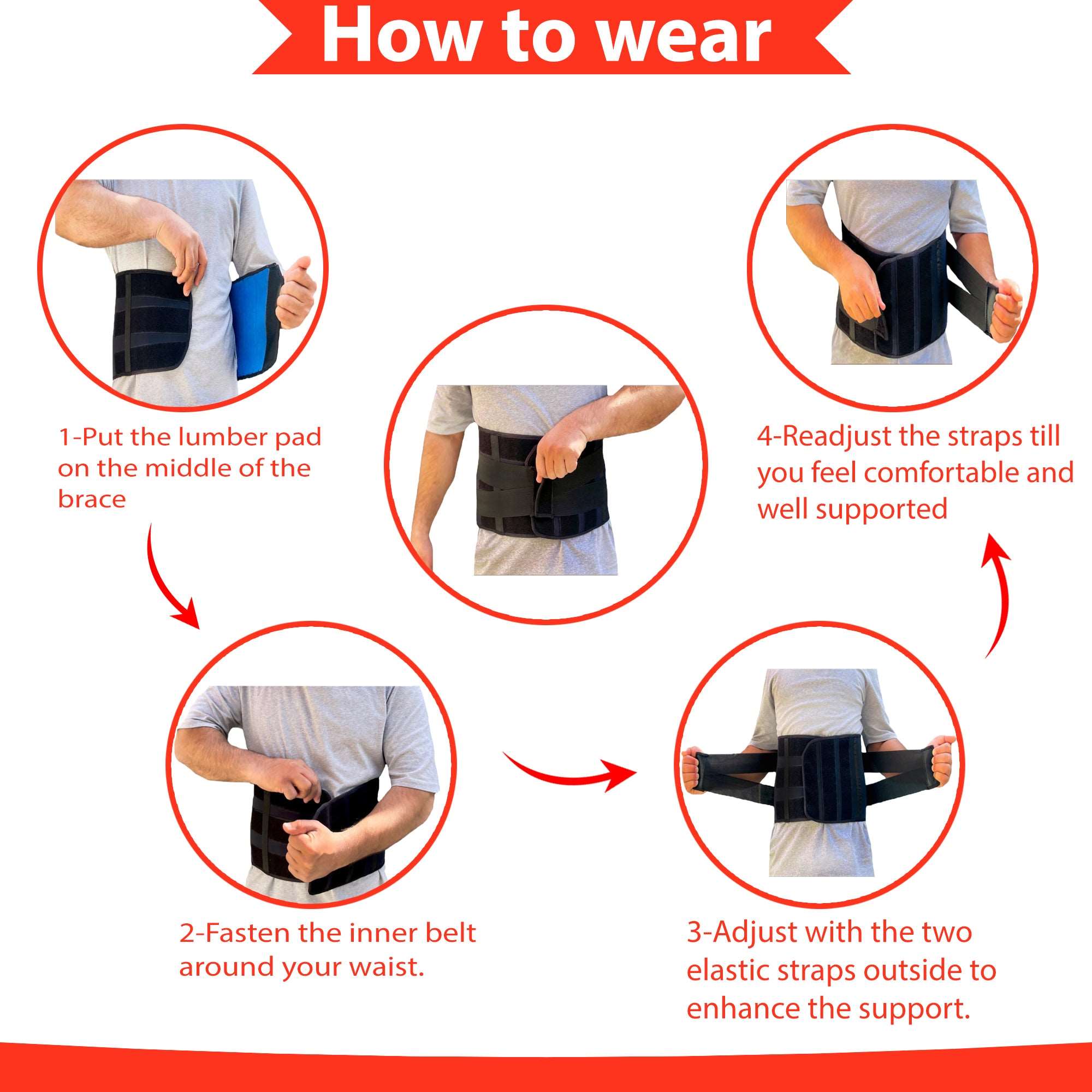 Lumber Back Support Belt Flexible Lower Back Pain Belt